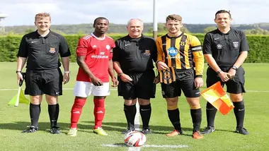 Football pennants in team colours