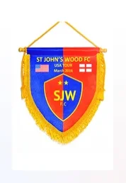 Mini custom printed pennants for tabletop displays and events