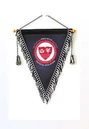 Small mini souvenir pennants for car interiors and displays