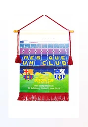 Promotional sports pennants for marketing and sponsor giveaways